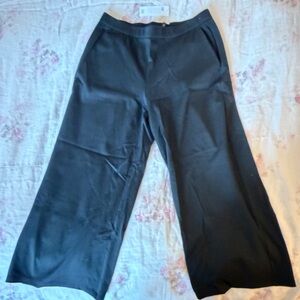 Eileen Fisher Black Cropped Wide Leg Pant - NWT - Medium